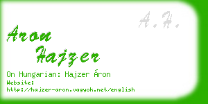 aron hajzer business card